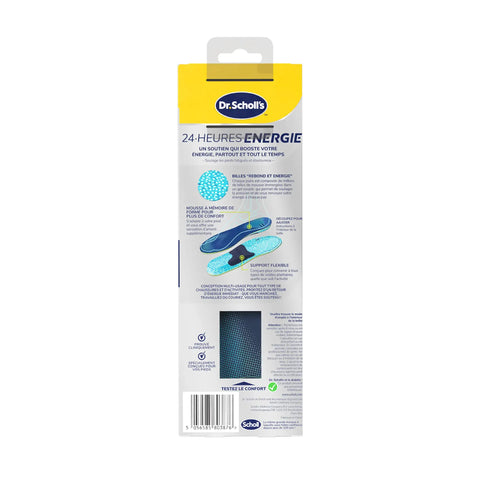 Dr. Scholl's Semelles multi-usages 24-Heures Énergie pour tout type de chaussures, Taille Small 35 à 40
