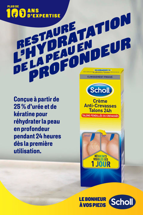 Scholl Crème Anti-Crevasses Talons 24h