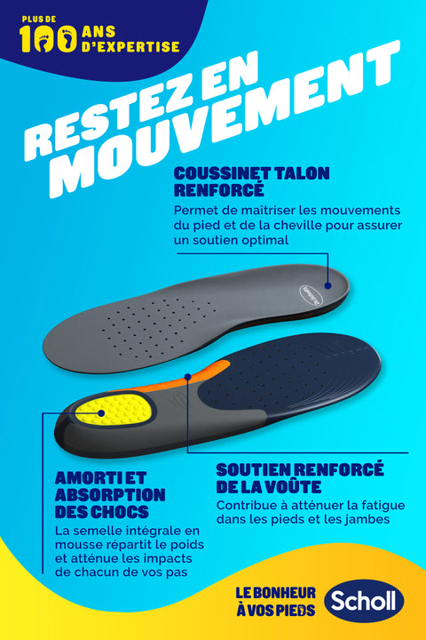 Scholl Semelles Extra Renforcées pour chaussures Hommes