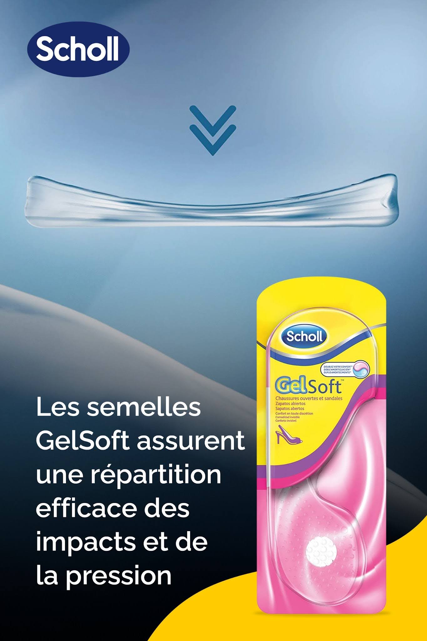 Semelle Gel Soft pour Elle Chauss. Ouvertes