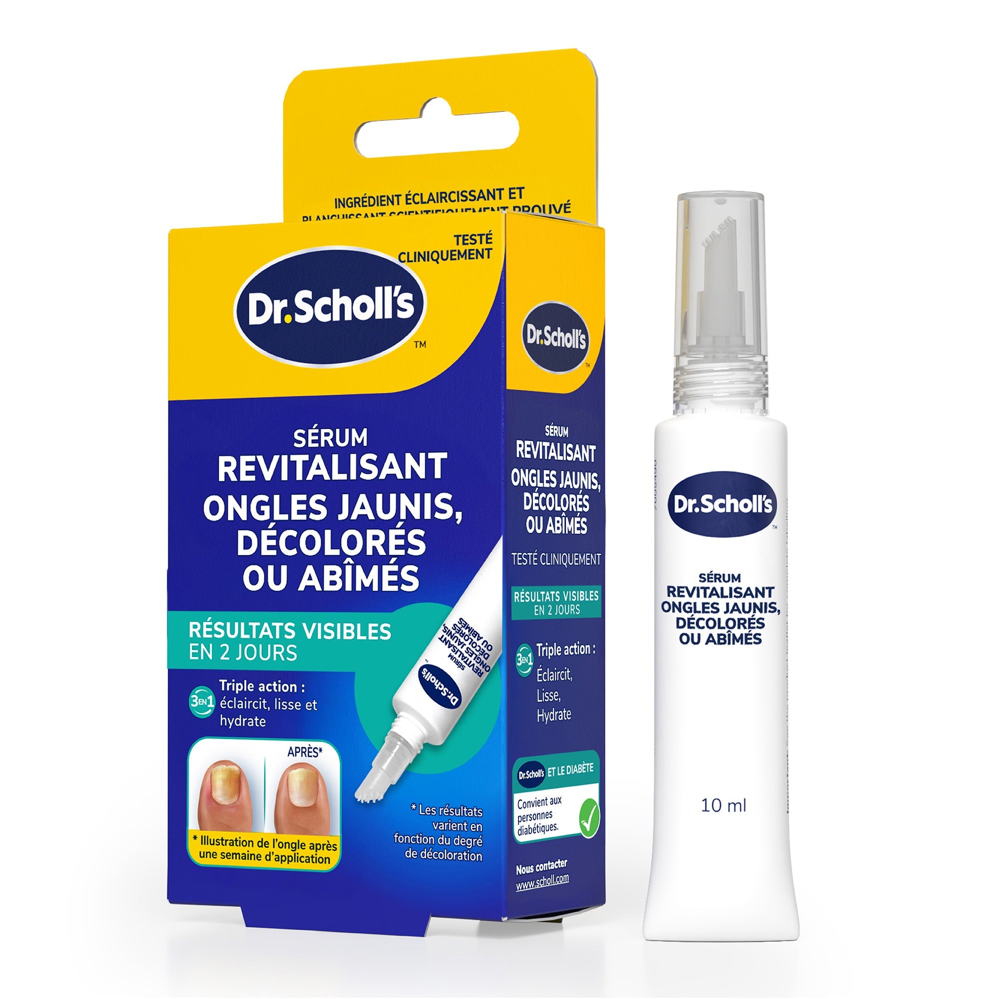 Dr Scholl’s Sérum revitalisant ongles jaunis, décolorés ou abimés 10ml