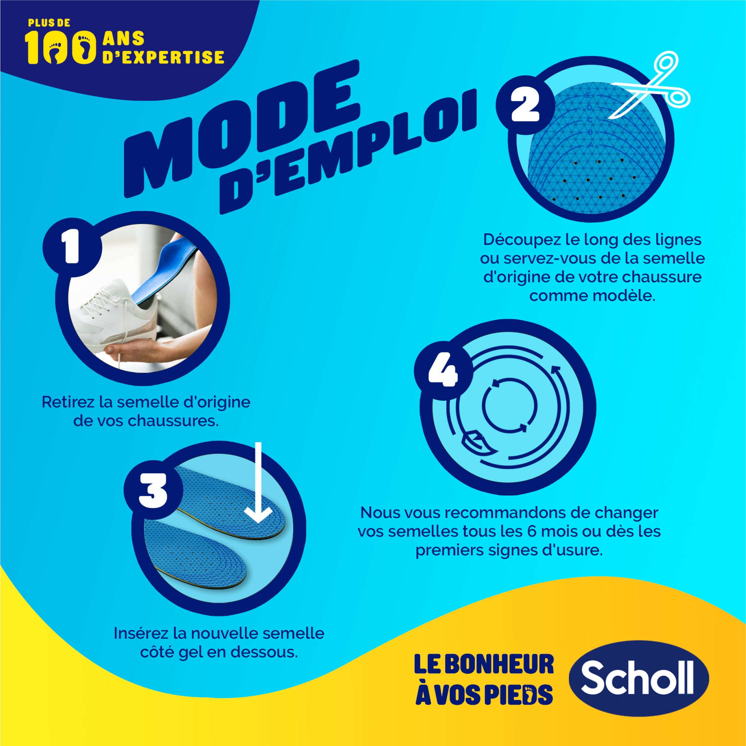 Semelles Scholl GelActiv Décontractées - Pointure 40-46.5