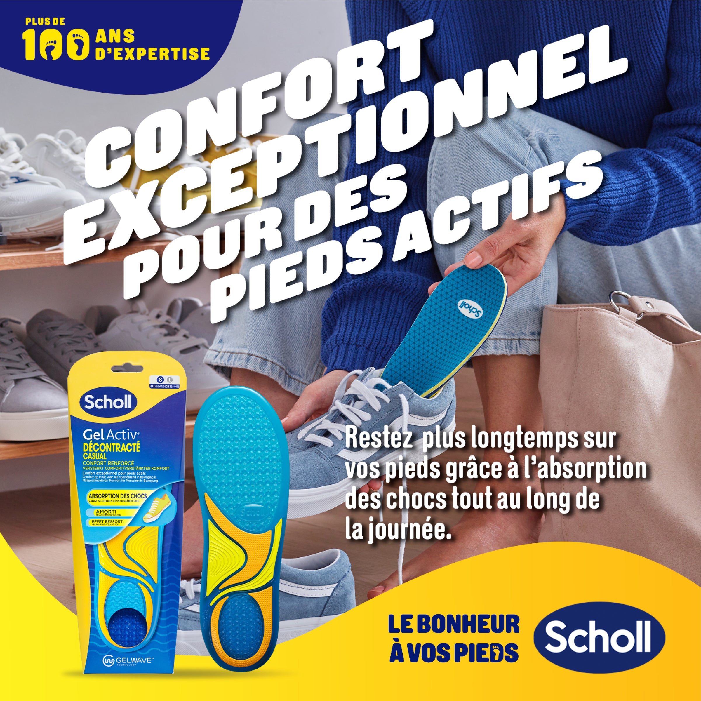 Semelles Scholl GelActiv Décontractées - Pointure 35.5-40.5