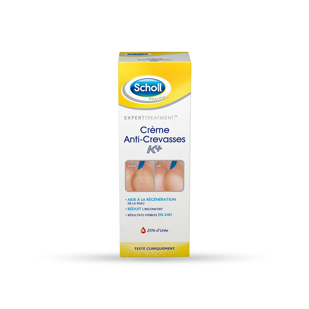 Crème Scholl Traitement Réparatrice Anti-Crevasses K+ 60ml