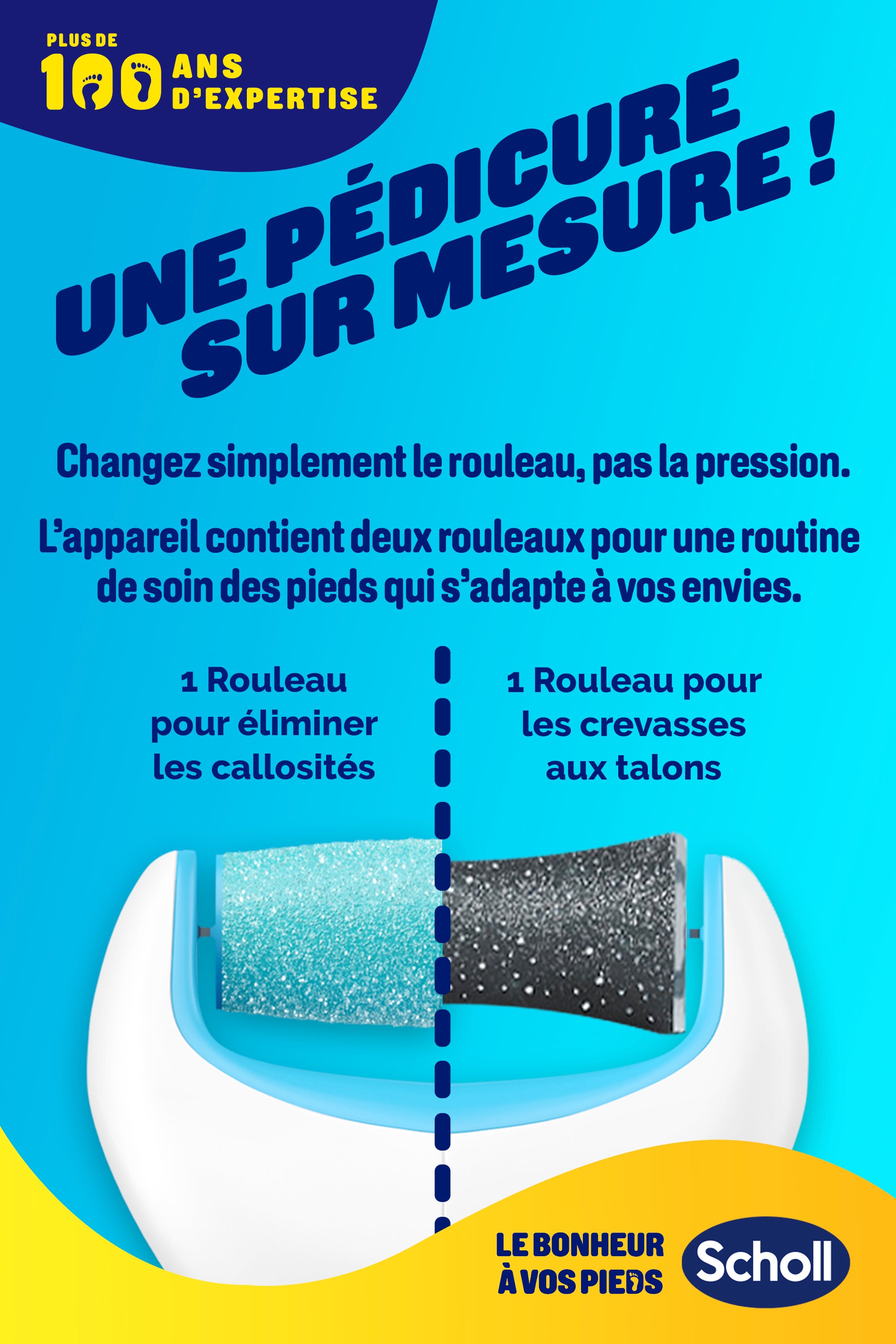 Râpe Electrique Pieds Scholl Velvet Smooth Exfoliante & Contour du pied