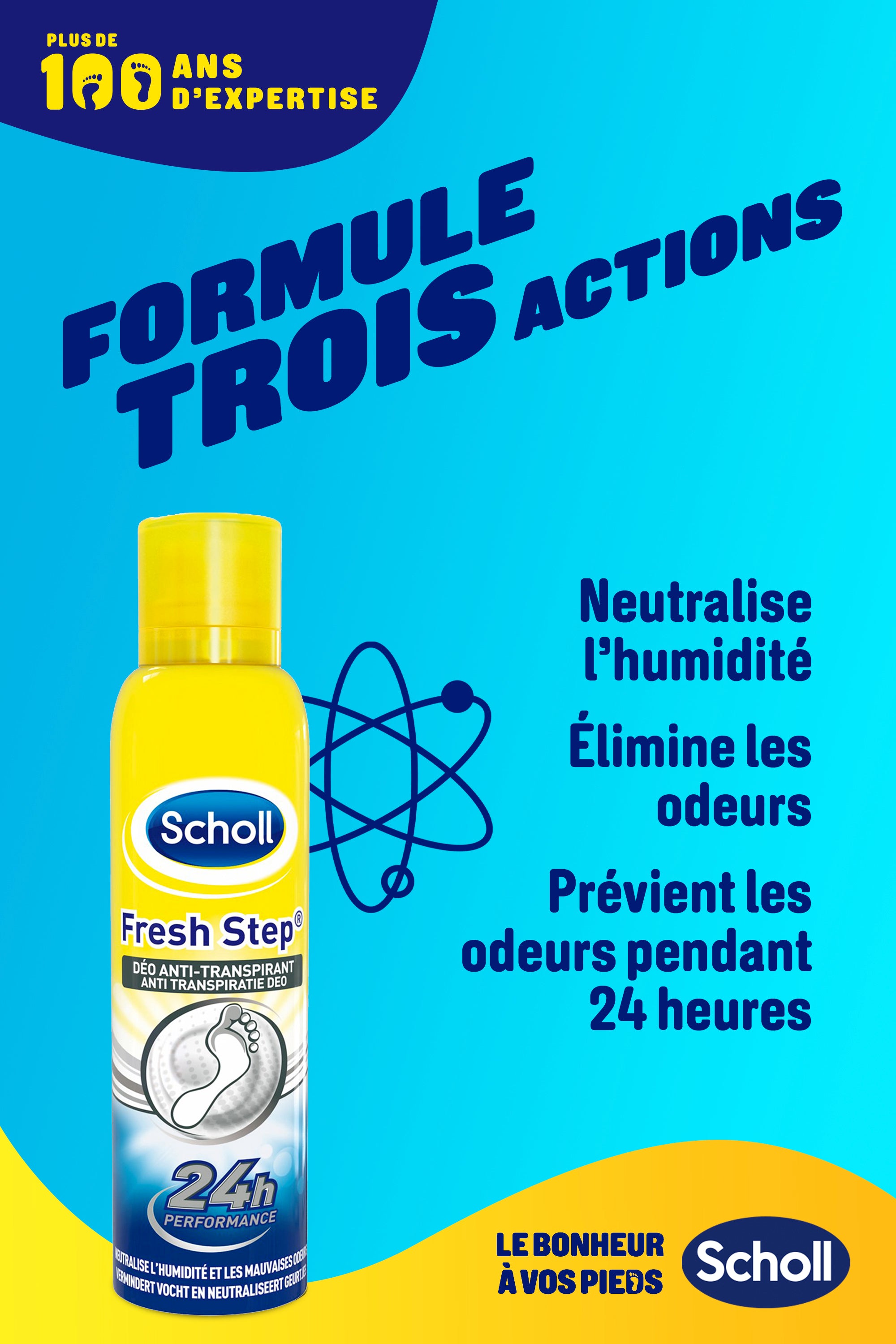 Déodorant spray Anti-Transpirant pied - Scholl Fresh Step