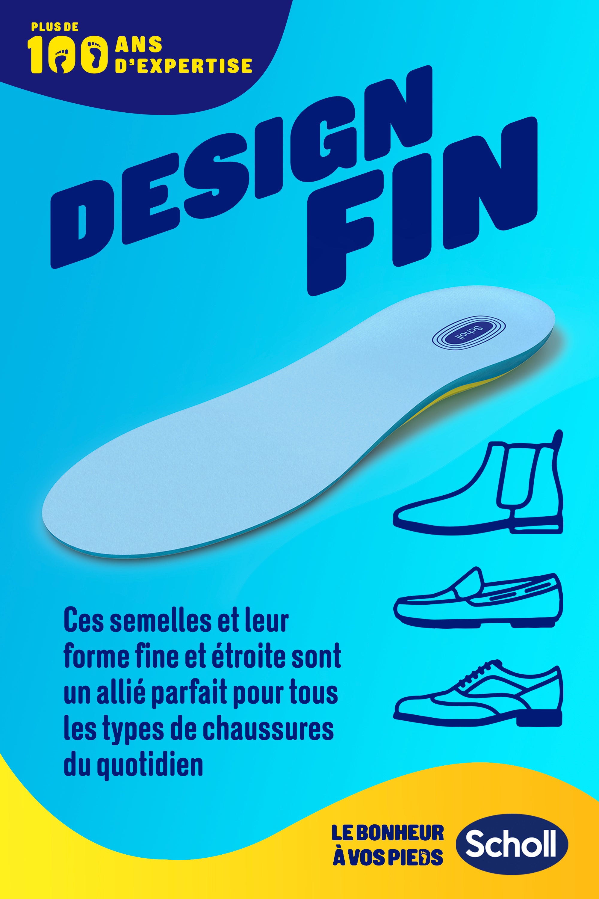 Semelles Scholl GelSoft Quotidien Homme - Pointure 40-46.5