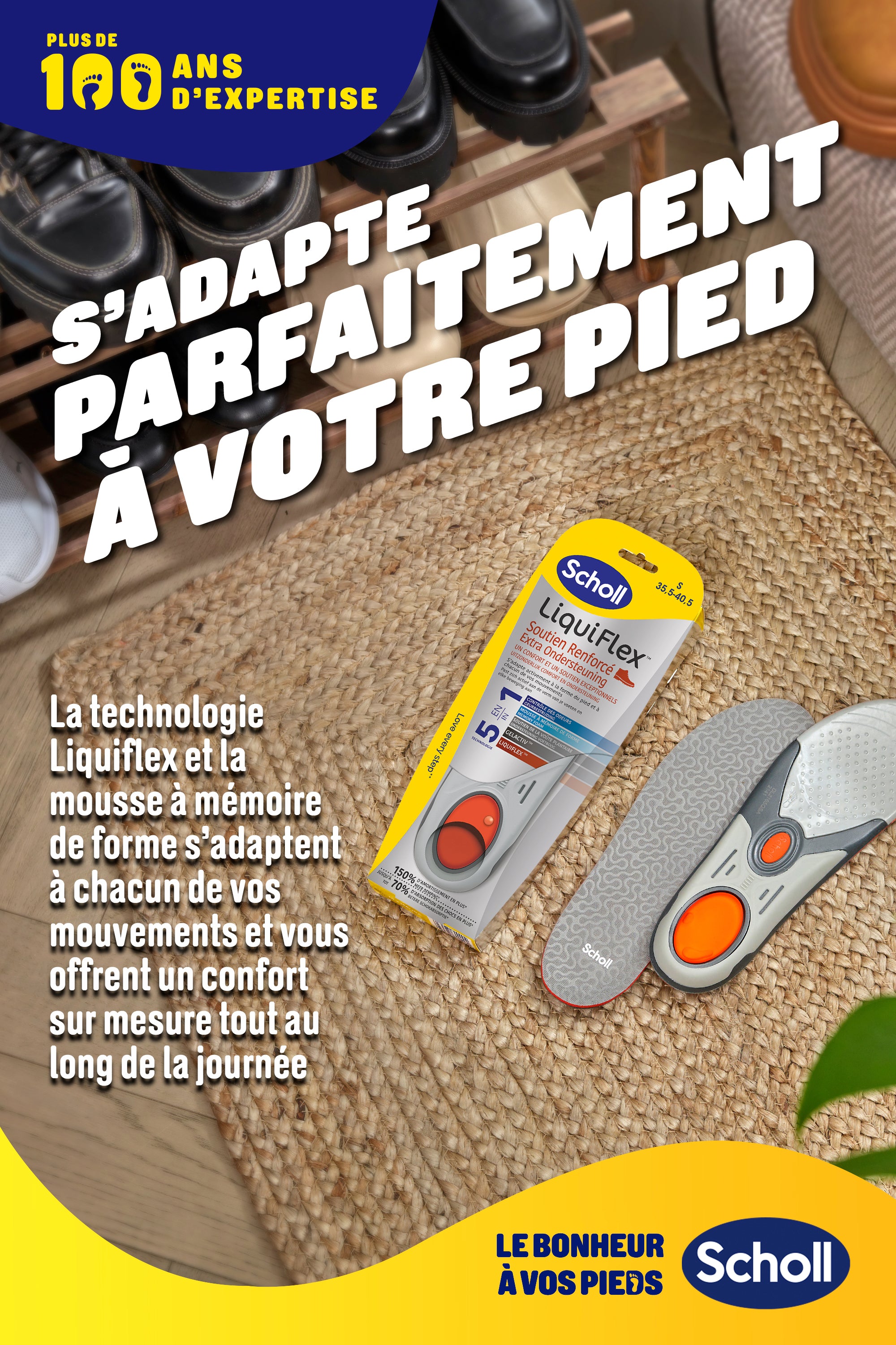 Semelles Scholl LiquiFlex Soutien Renforcé Femmes Pointure 35.5-40.5