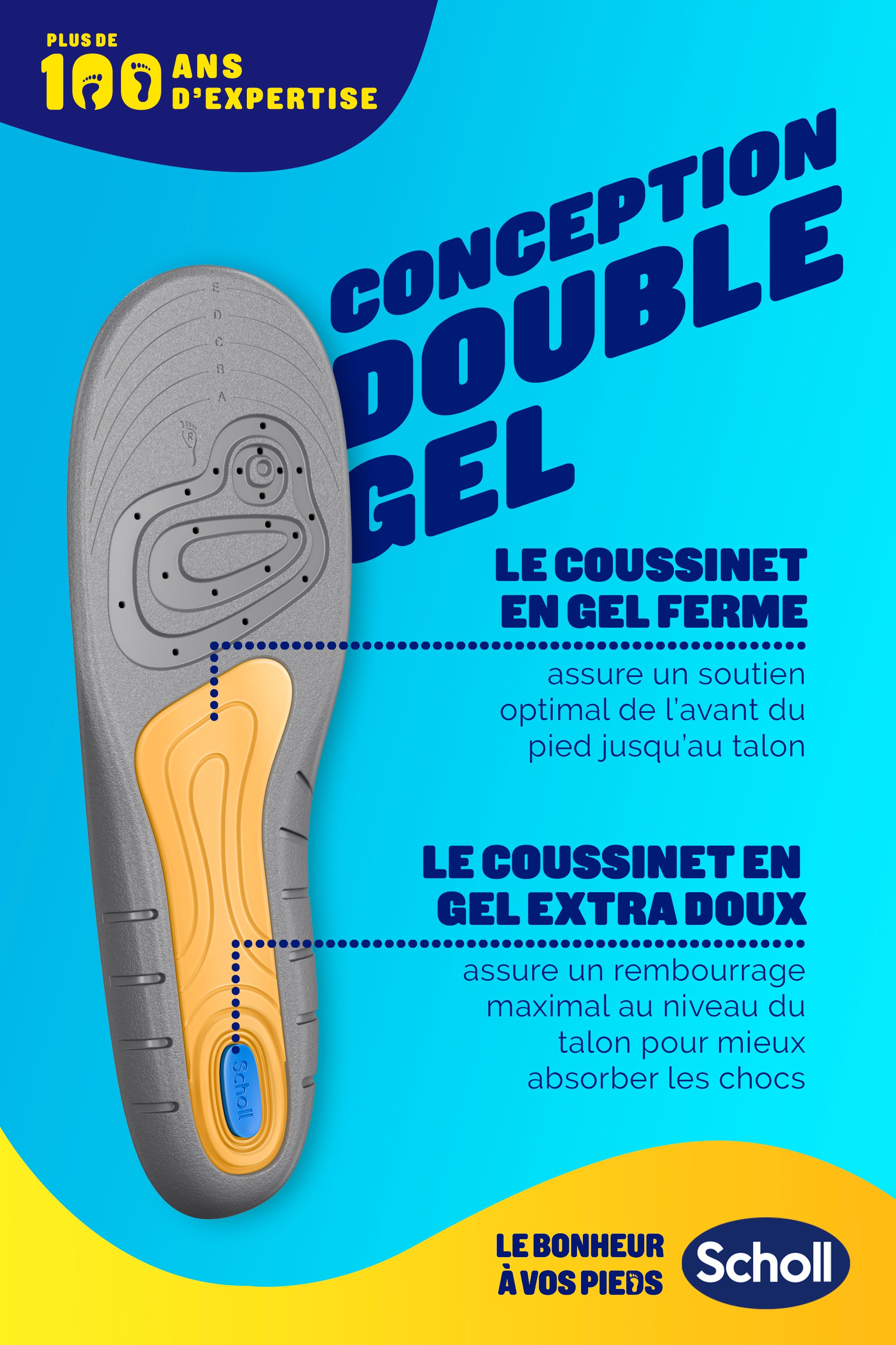 Semelles Scholl GelSoft Professionnelles Femme - Pointure 35.5-40.5