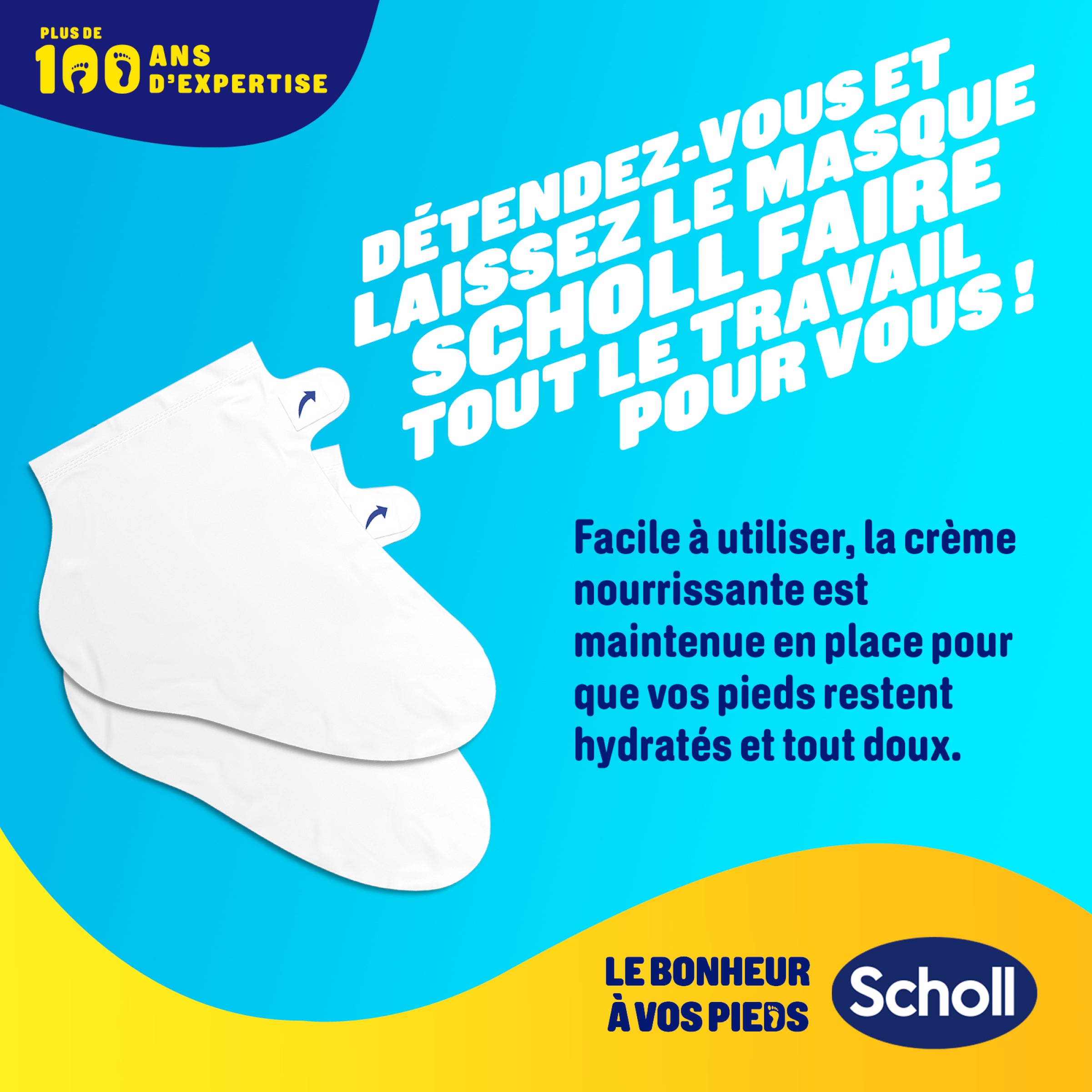 Masque Nourrissant Pour Pieds Scholl au Miel de Manuka