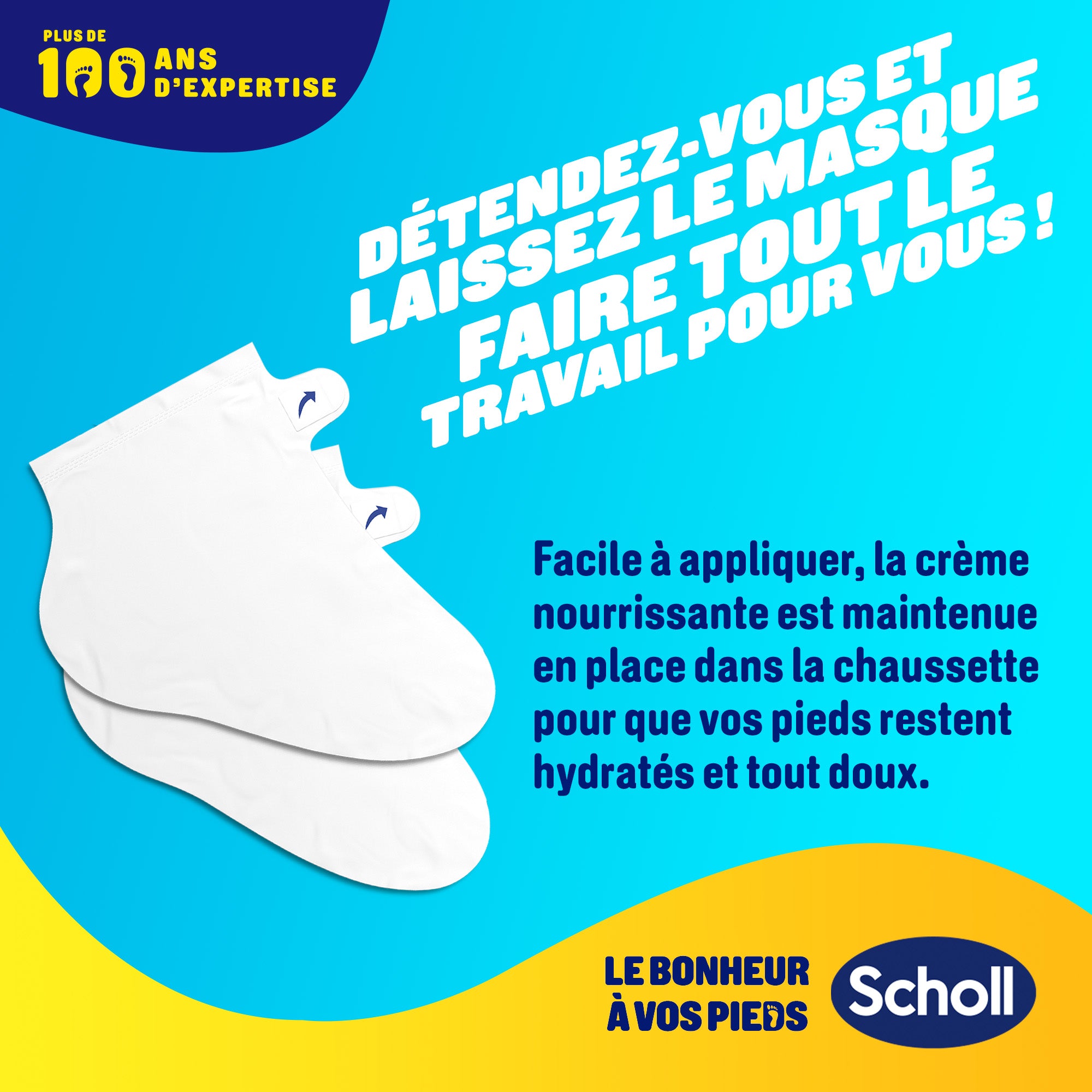 Scholl Masque Pieds Très Hydratant