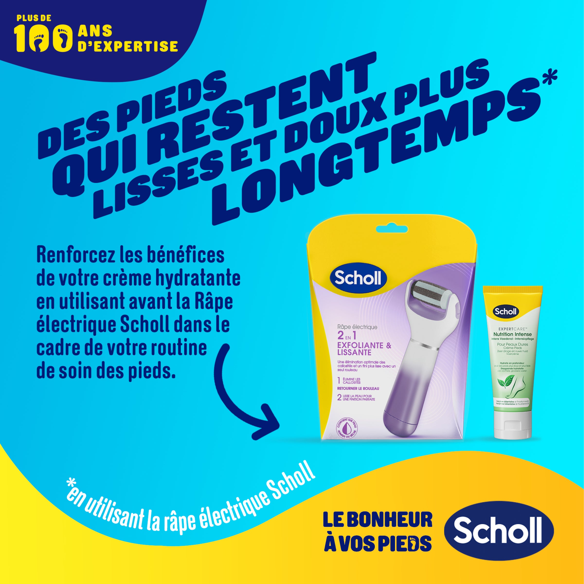 Scholl Crème Pieds Nutrition intense pour peaux dures, 75ml