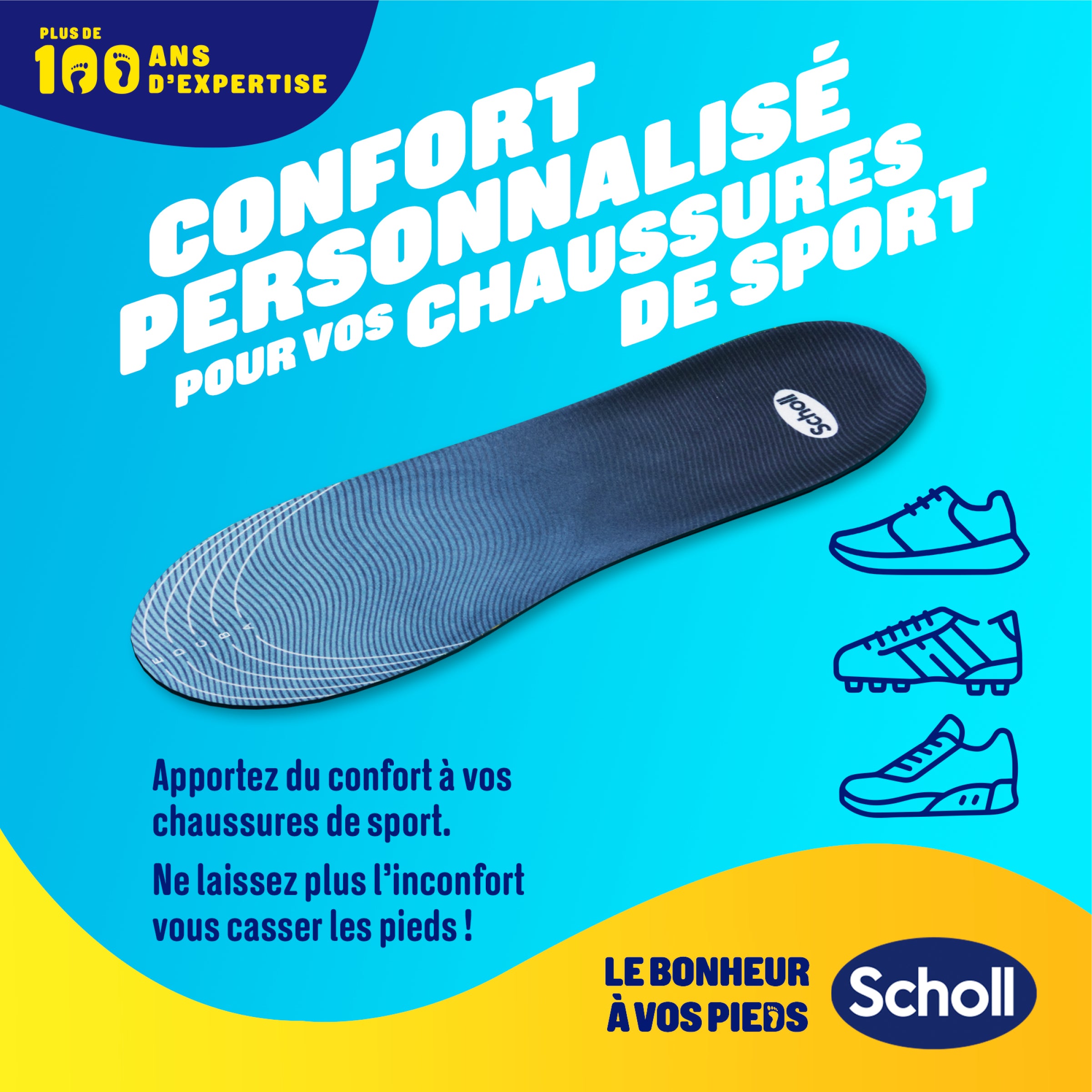 Semelles Scholl GelActiv Sport - Pointure 40 - 46.5