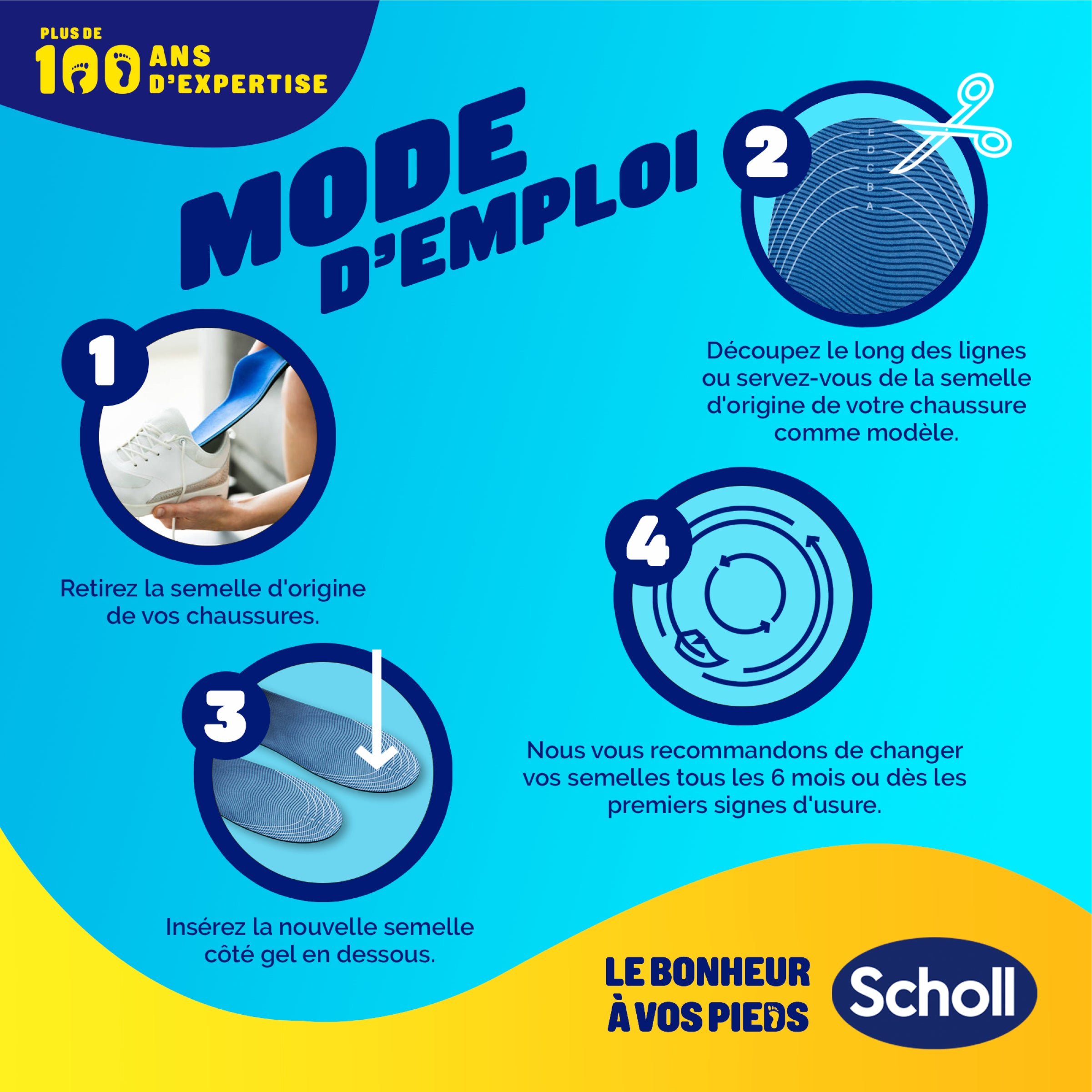 Semelles Scholl GelActiv Sport - Pointure 40 - 46.5