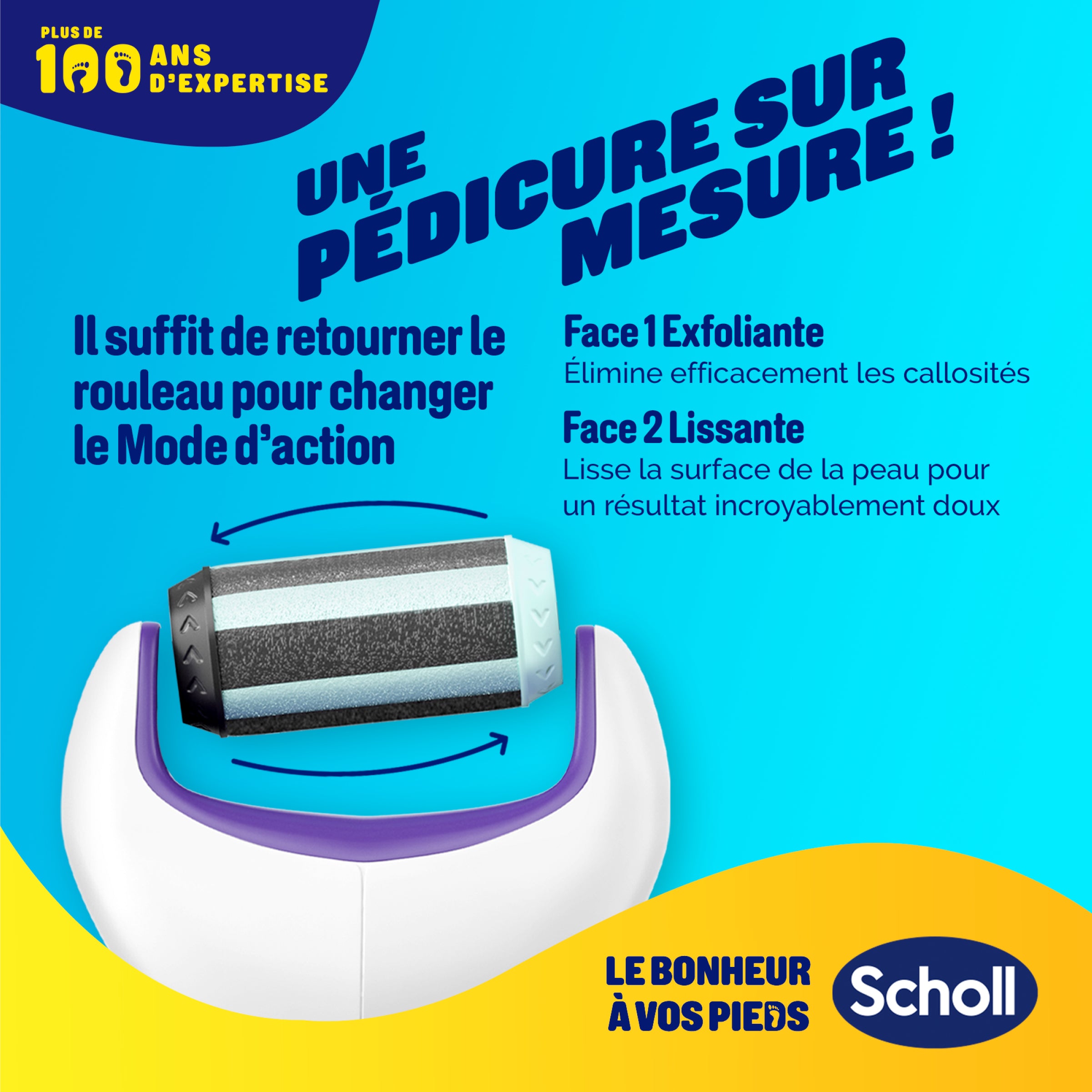 Râpe Électrique Pieds Scholl 2 en 1 Exfoliante & Lissante