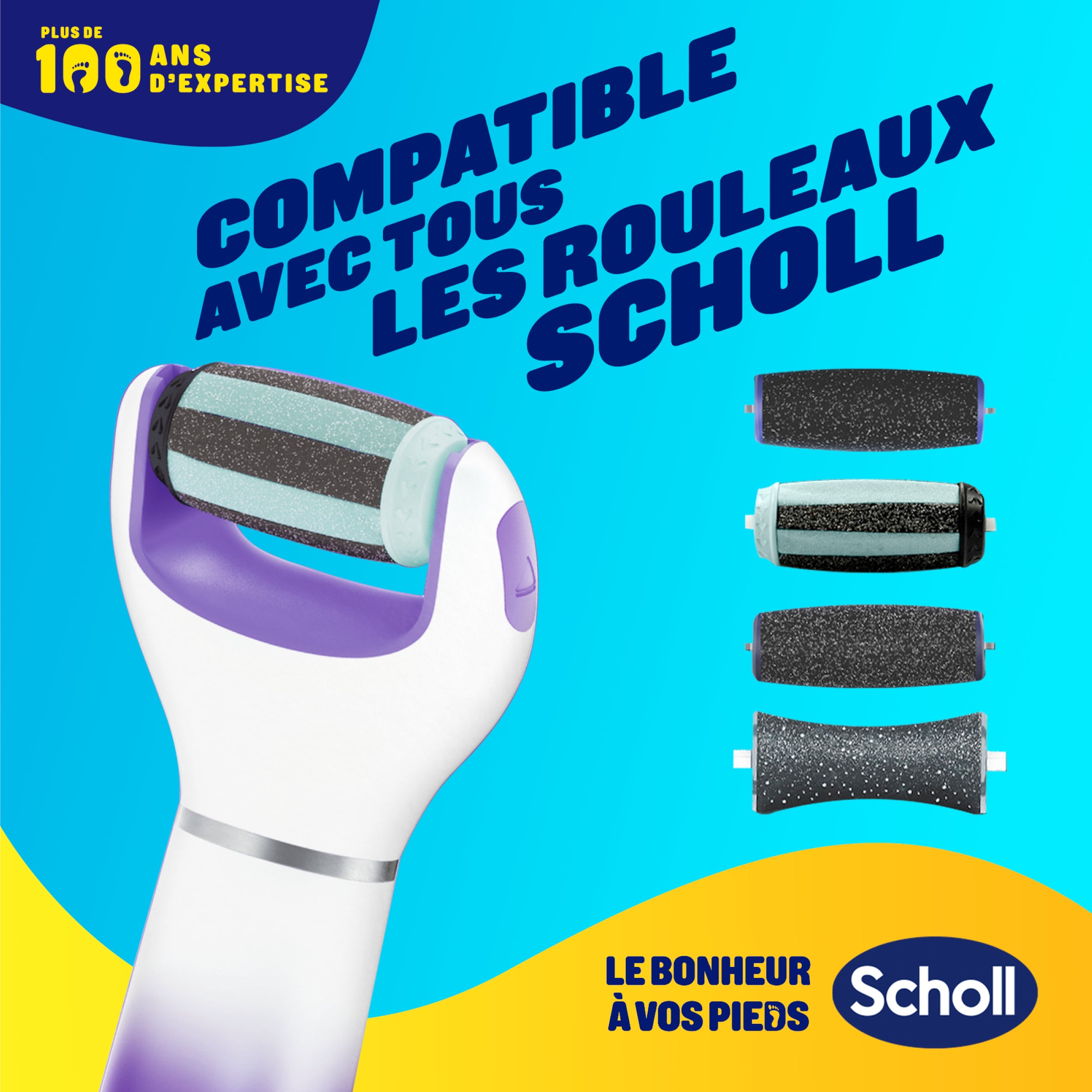 Râpe Électrique Pieds Scholl 2 en 1 Exfoliante & Lissante