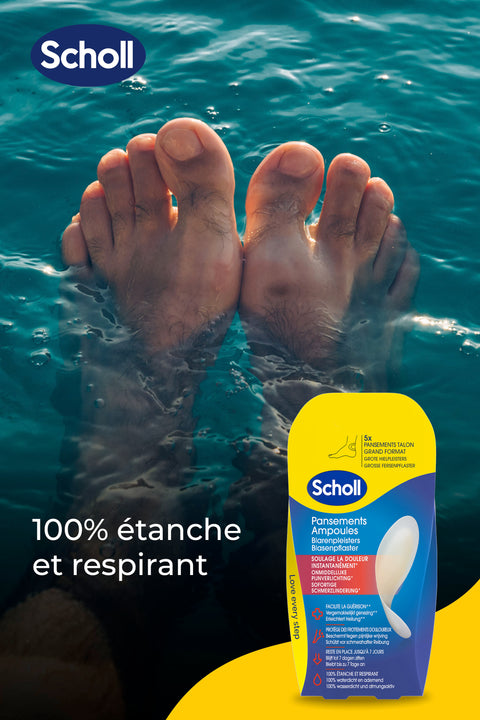 Pansements Ampoules Grand Format pour talon - 5 pansements