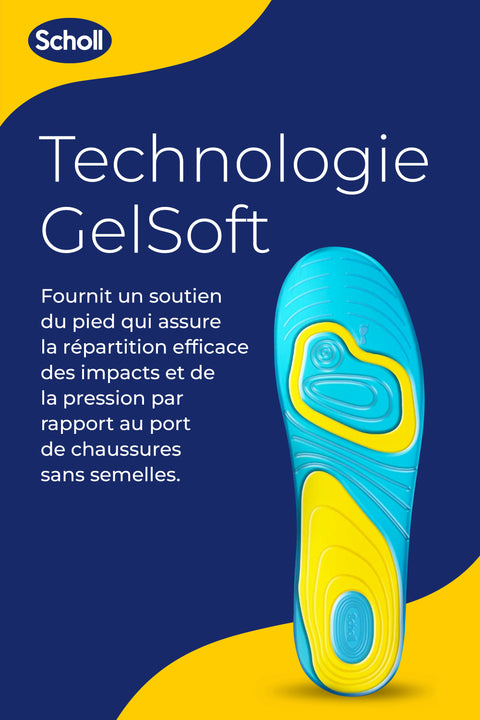 Semelles Scholl GelSoft Quotidien Homme - Pointure 40-46.5