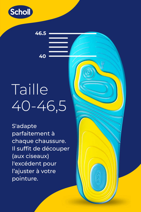 Semelles Scholl GelSoft Quotidien Homme - Pointure 40-46.5